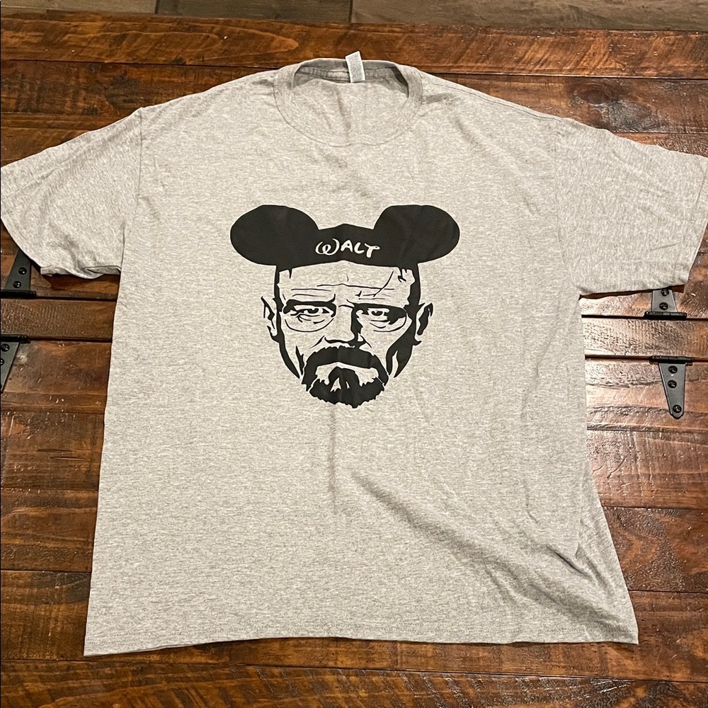 Gray Graphic Tee with Bold Design